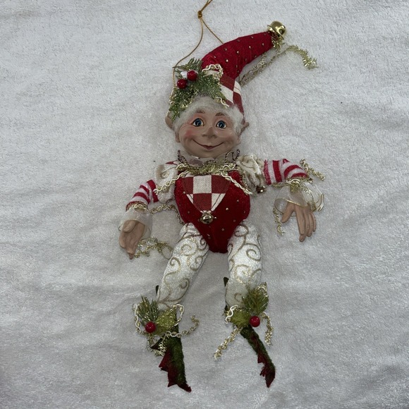 Mark Roberts Limited Edition Santa Elf Fairy Jester 13" Poseable Pixie Doll - Picture 2 of 8